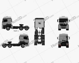 Mercedes-Benz Axor Sattelzug 2011 clipart