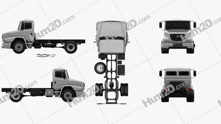 Mercedes-Benz Atron Chassis Truck 2011 PNG Clipart