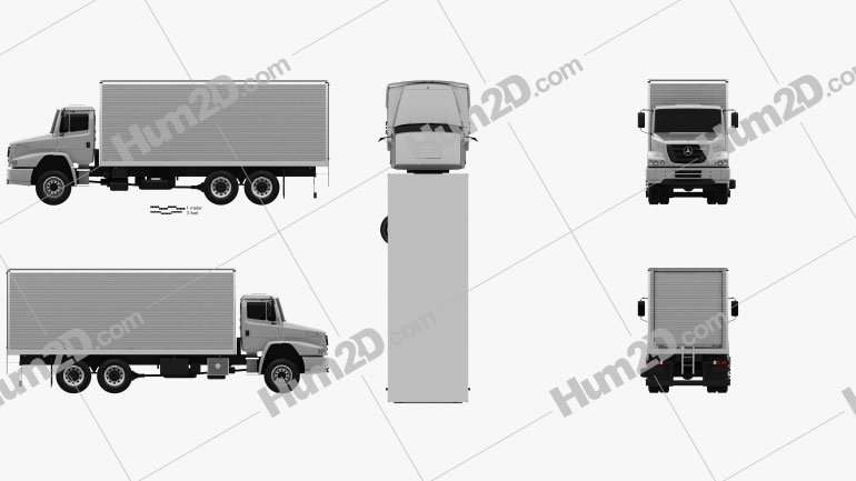 Mercedes-Benz Atron Box Truck 2011 clipart