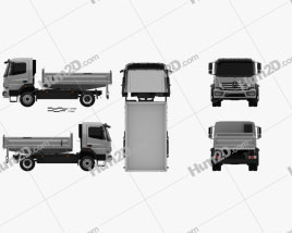 Mercedes-Benz Atego Kipper-LKW 2013 clipart