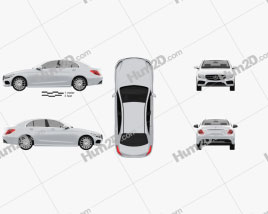 Mercedes-Benz C-Class AMG Line (W205) sedan 2014 car clipart