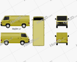 Mercedes-Benz MB100 Panel Van 1988 clipart