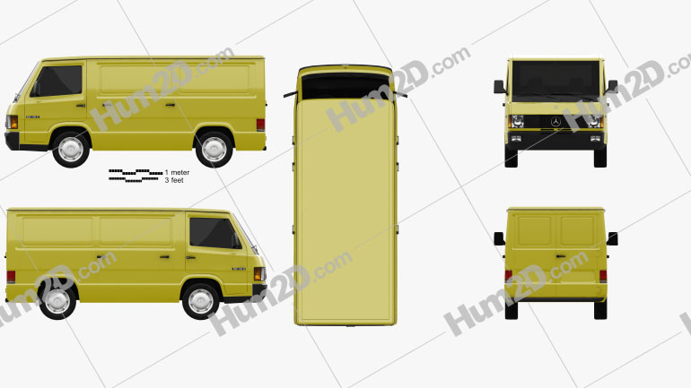 Mercedes-Benz MB100 Panel Van 1988 clipart