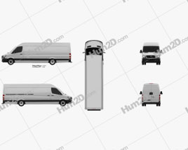 Mercedes-Benz Sprinter Panel Van ELWB HR 2013 clipart