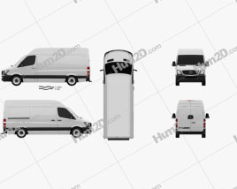 Mercedes-Benz Sprinter Kastenwagen SWB HR 2013 clipart