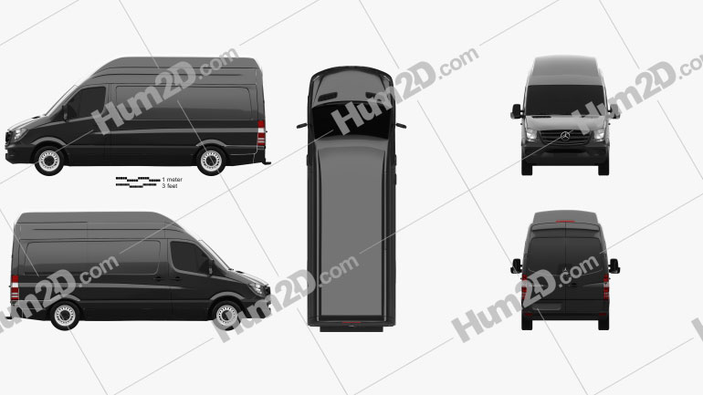 Mercedes-Benz Sprinter Kastenwagen SWB SHR 2013 clipart