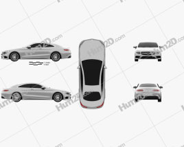 Mercedes-Benz S-Class (C217) coupe AMG Sports Package 2014 car clipart