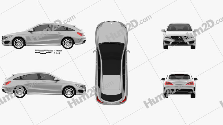 Mercedes-Benz CLA-Class (C117) Shooting Brake 2014 car clipart