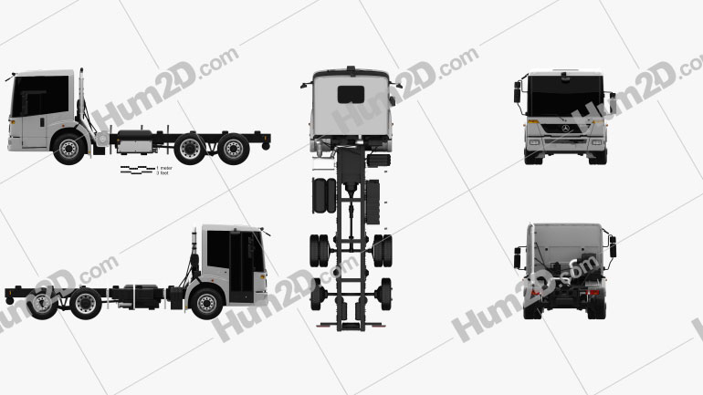 Mercedes-Benz Econic Chassis Truck 2009 clipart