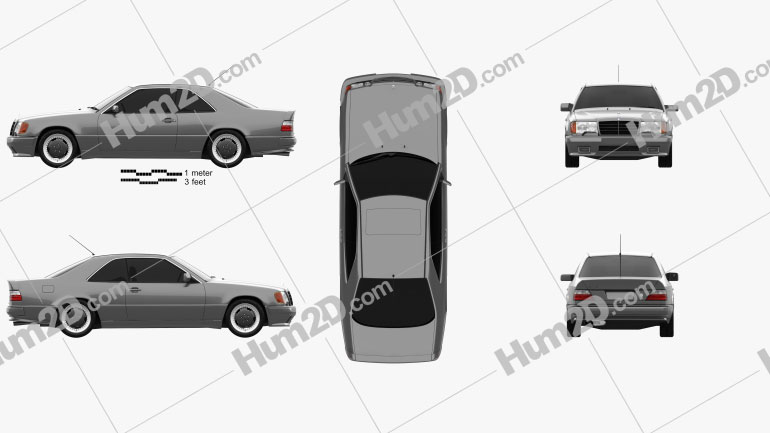 Mercedes-Benz E-Class AMG coupe 1988 PNG Clipart