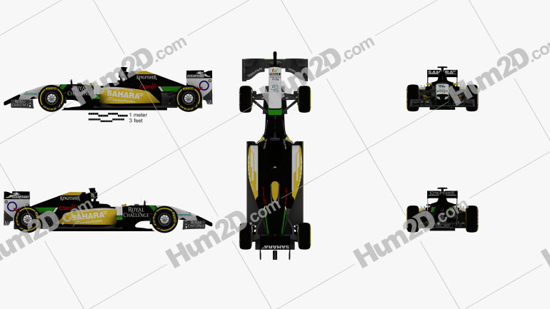 Force India 2014 car clipart