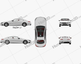 Mercedes-Benz S-Class AMG Sports Package (C217) coupe with HQ interior 2014 car clipart