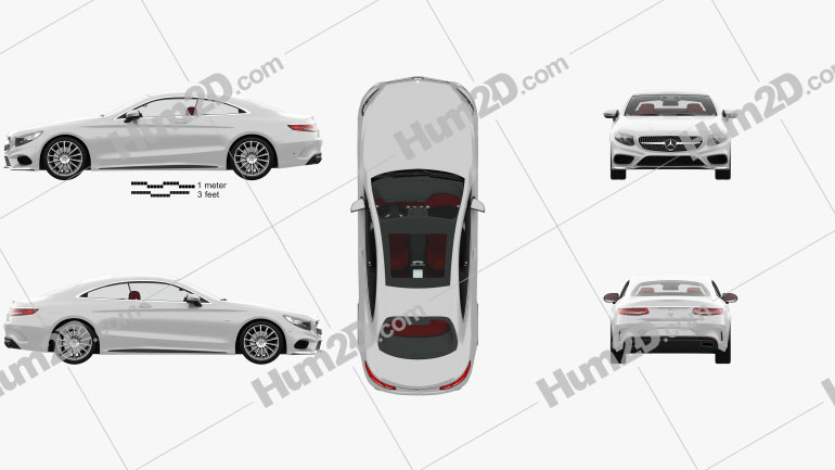 Mercedes-Benz S-Klasse AMG Sports Package (C217) coupe mit HD Innenraum 2014 car clipart