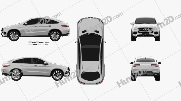Mercedes-Benz GLE-Klasse coupe 2014 car clipart