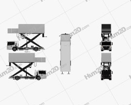 Mercedes-Benz Econic Airport Lift Platform Truck clipart