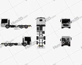 Mercedes-Benz Econic Chassis Truck 3axle 2013 clipart