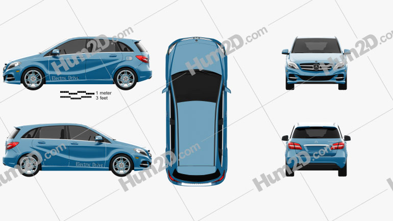 Mercedes-Benz B-Class (W242) Electric Drive 2014 car clipart