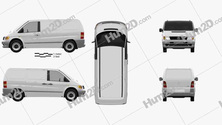 Mercedes-Benz Vito (W638) Panel Van 1996 clipart