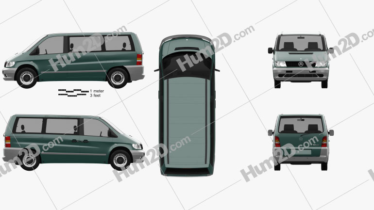 Mercedes-Benz Vito (W638) Passenger Van 1996 clipart