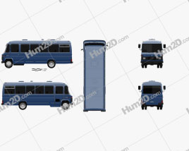 Mercedes-Benz O-309 1979 clipart