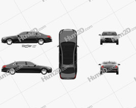 Mercedes-Benz S-Class (W222) Maybach 2016 car clipart