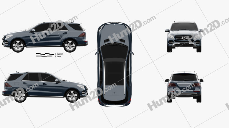 Mercedes-Benz GLE-Klasse (W166) 2014 car clipart