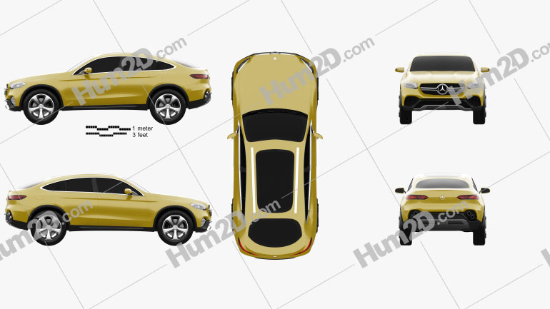 Mercedes-Benz GLC Coupe Konzept 2014 car clipart