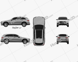 Mercedes-Benz GLC-Class (X205) AMG Line 2015 car clipart
