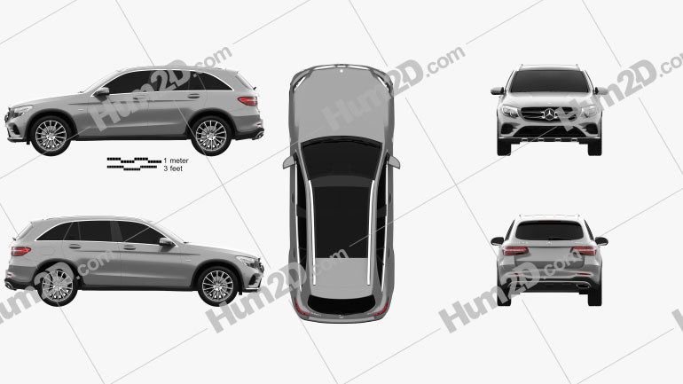 Mercedes-Benz Classe GLC (X205) AMG Line 2015 Blueprint