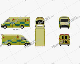 Mercedes-Benz Sprinter (W903) Ambulance 2000 clipart