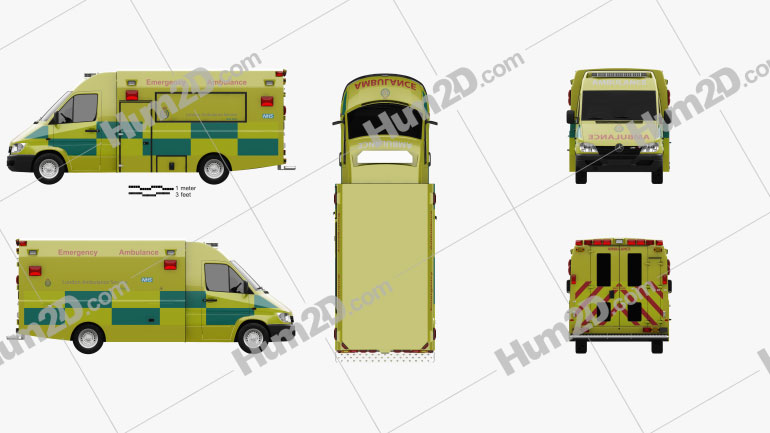 Mercedes-Benz Sprinter (W903) Ambulância 2000 clipart