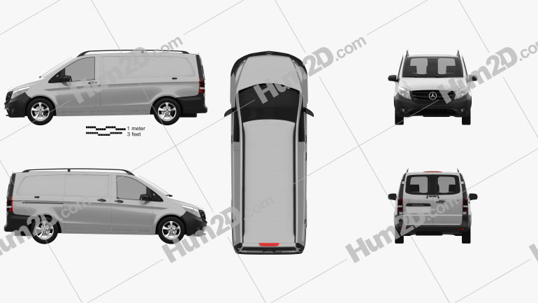 Mercedes-Benz Vito (W447) Panel Van L2 2014 clipart