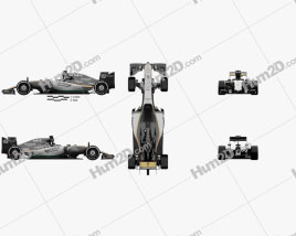 Force India VJM08 2015 car clipart