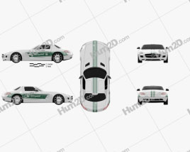 Mercedes-Benz SLS-Klasse (C197) AMG Polizei Dubai 2013 car clipart