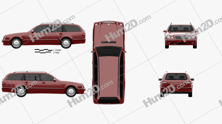 Mercedes-Benz E-class wagon 1999 car clipart