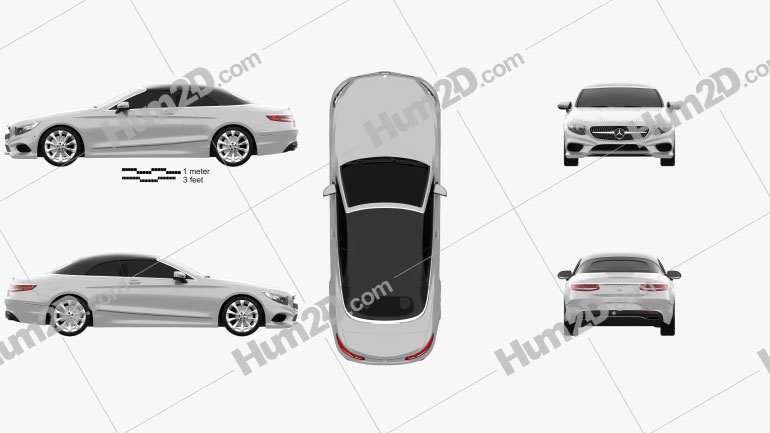 Mercedes-Benz S-class Kabriolett 2014 car clipart