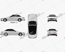 Mercedes-Benz S-class AMG Cabriolet 2014 car clipart