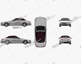 Mercedes-Benz S-class AMG Line Cabriolet 2014 car clipart