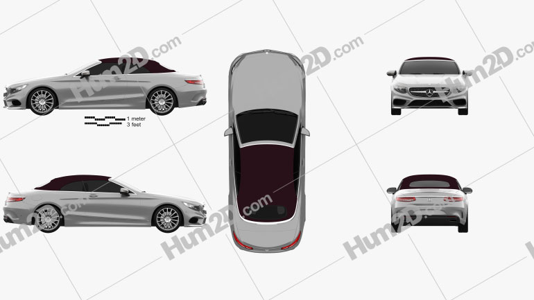 Mercedes-Benz S-class AMG Line Cabriolet 2014 car clipart