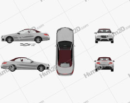 Mercedes-Benz E-Class Convertible AMG Sports Package with HQ interior 2014 car clipart