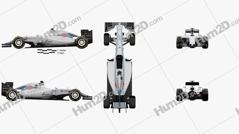 Williams FW37 2015 car clipart