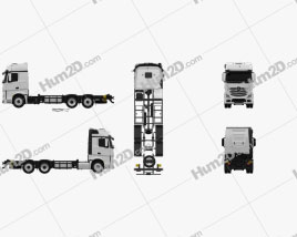 Mercedes-Benz Actros Fahrgestell LKW 3-Achs 2011 clipart
