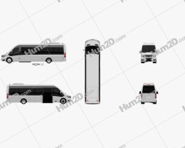 Mercedes-Benz Sprinter CUBY City Line Long Bus 2016 clipart