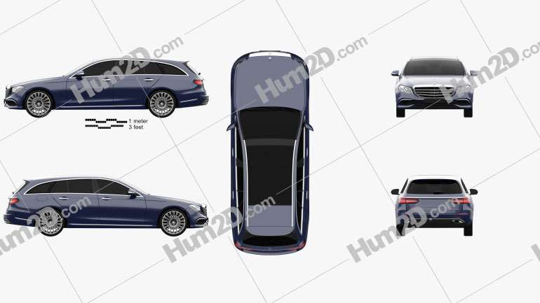 Mercedes-Benz E-Class (S213) Exclusive Line estate 2016 car clipart