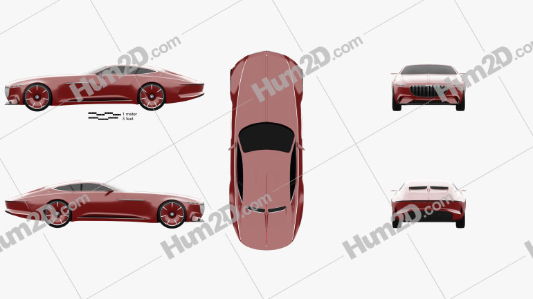 Mercedes-Benz Vision Maybach 6 2016 car clipart