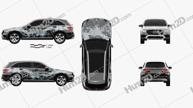 Mercedes-Benz GLC-Class (X205) F-Cell 2016 Blueprint
