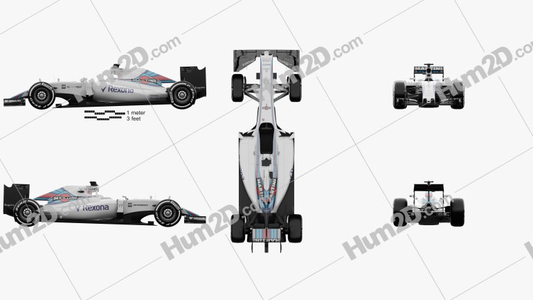 Williams FW38 2016 car clipart