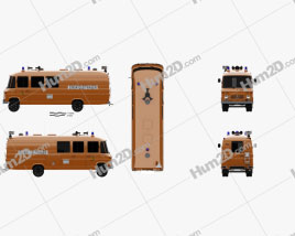 Mercedes-Benz L 508 D Emergency Command Vehicle 1978 clipart