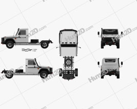 Mercedes-Benz G-Class (W463) Cabina única Chassis 2017 car clipart