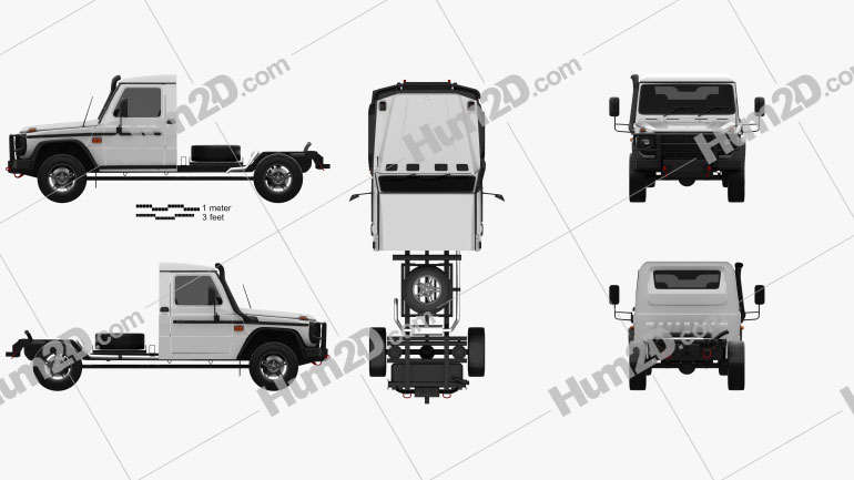 Mercedes-Benz G-Class (W463) Single Cab Chassis 2017 car clipart